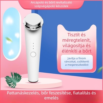 Otthoni használatra szánt arcmaszk esszencia bejuttató készülék vörös–kék fény és ultrahang a bőr megújulásáért
