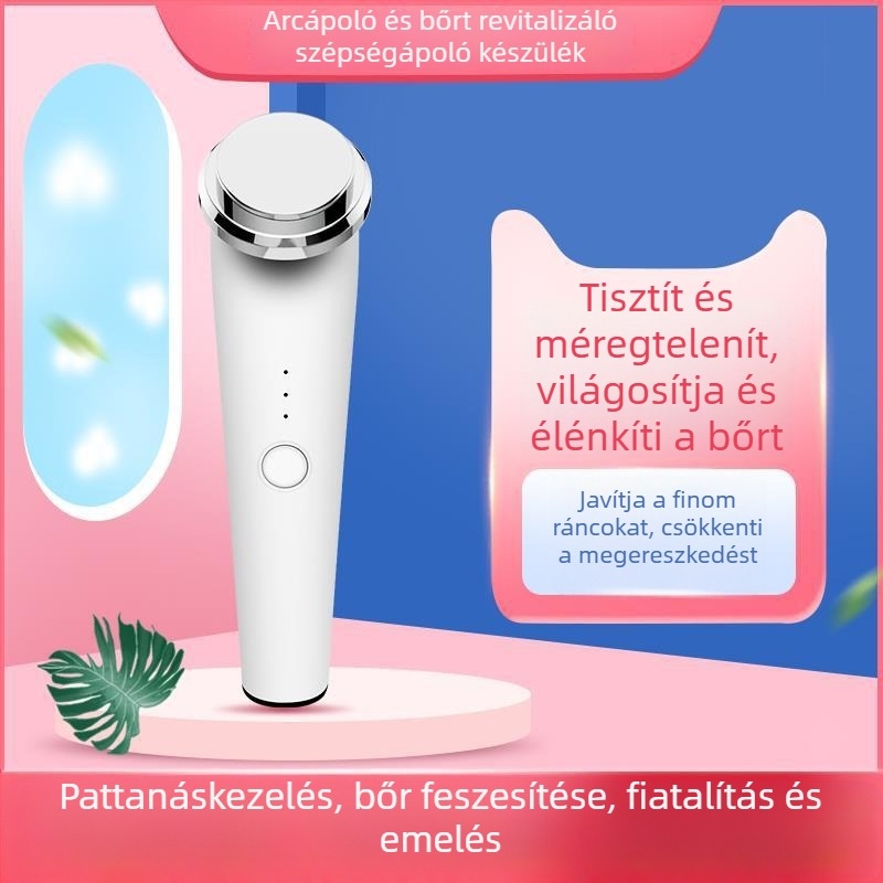 Otthoni használatra szánt arcmaszk esszencia bejuttató készülék vörös–kék fény és ultrahang a bőr megújulásáért