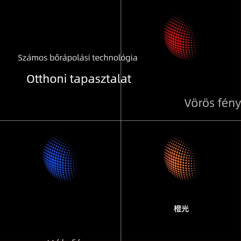 Otthoni használatra szánt fotonos megújító készülék, hordozható, beépített akkumulátor 500–800 mAh, Többsávos fényterápia