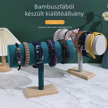 Dür fejpántok kiállító állvány, flanel anyag, T-alakú, nordic stílus, Márka Dür