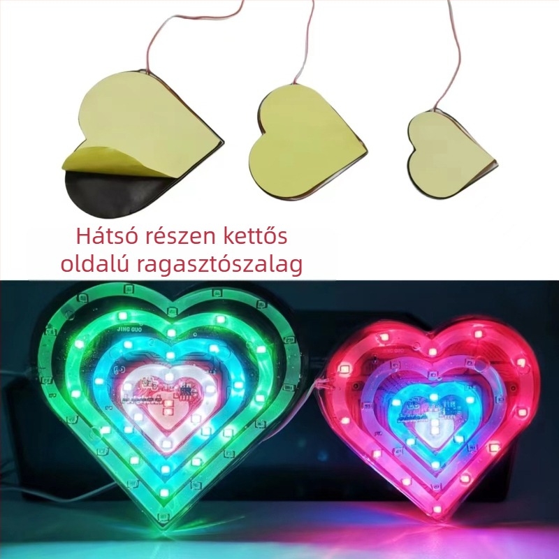 Motorkerékpár 12V LED villogó fény Love Peach dizájn – vízálló, 3W