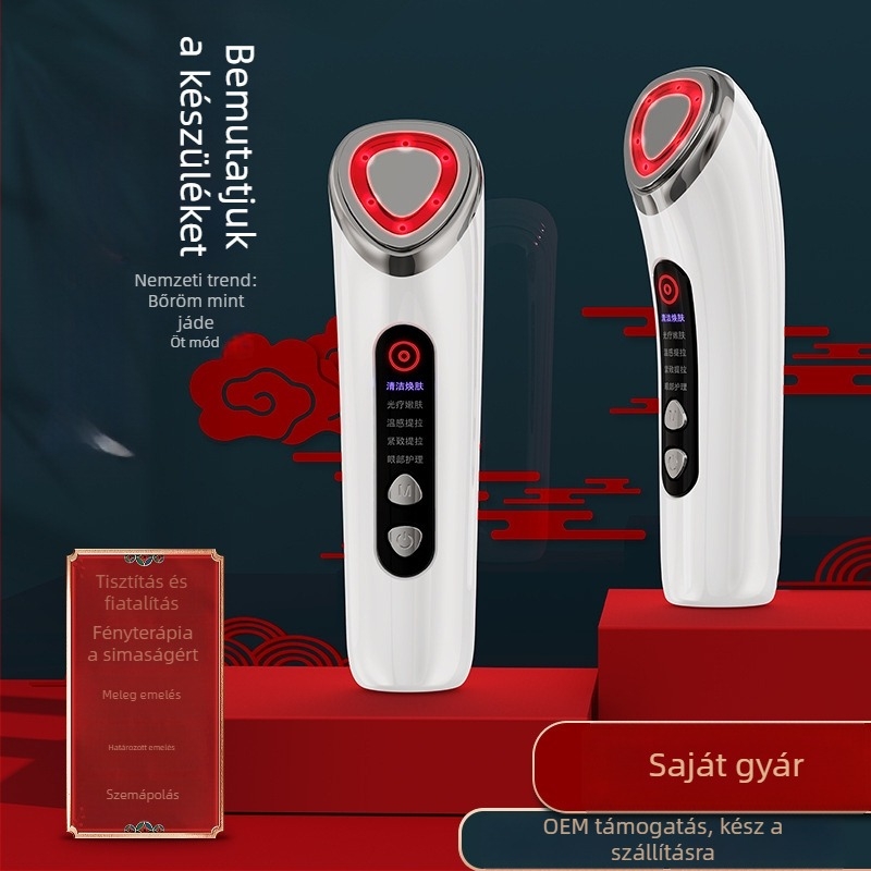 Arcápoló készülék otthoni használatra, masszázs és tisztítás, hordozható, nazolabialis redő emelés, beépített akkumulátor 300–500 mAh, IPX1 vízálló