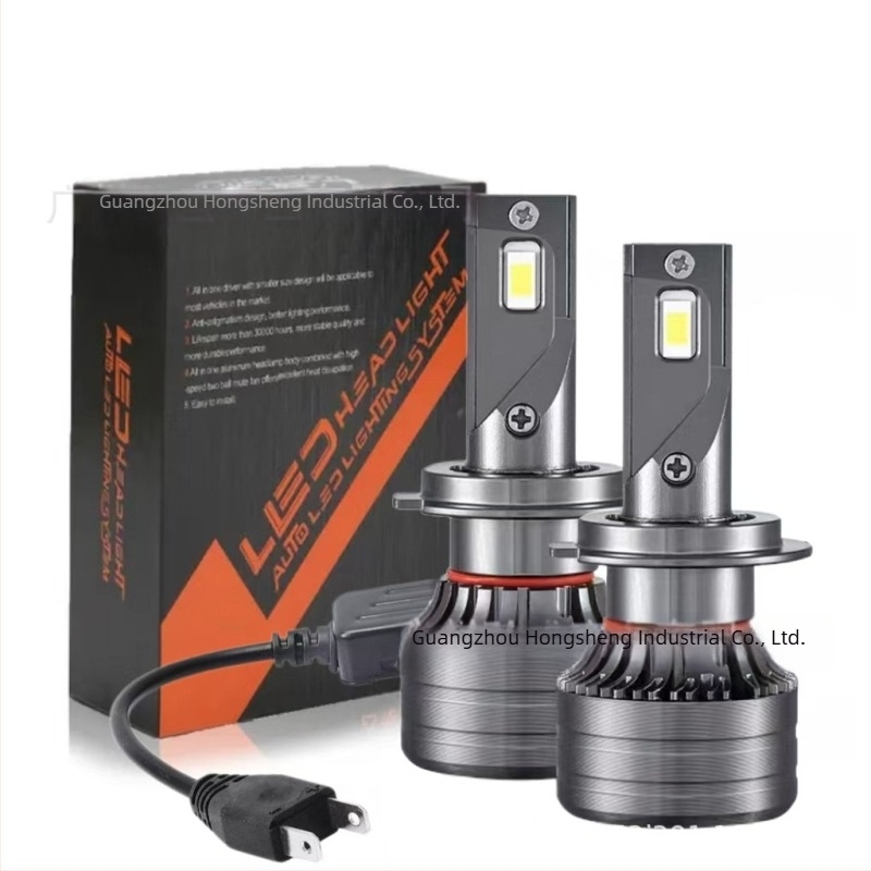 LED elsőfényszóróizzó alumínium házban, 12V működés, kompatibil H1/H7/H4/H11/9005/9006, univerzális autókhoz és motorkerékpárokhoz, testreszabható