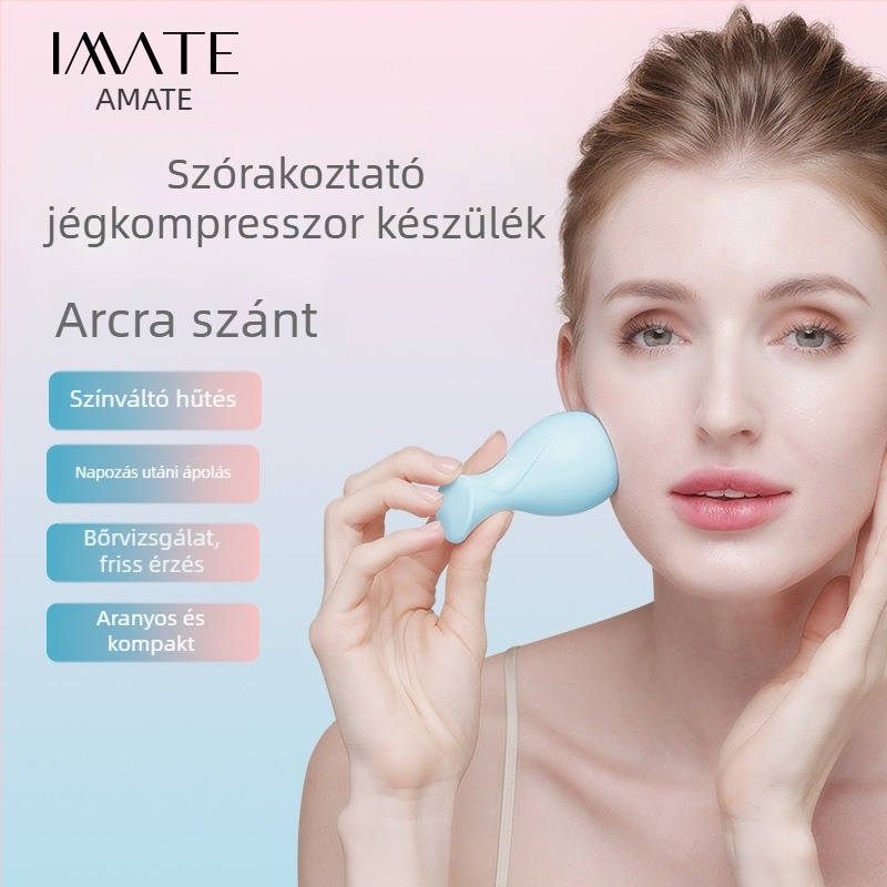 Arcra tervezett jégkompressziós készülék az arc számára, pórusösszehúzás, hordozható, IPX8 vízállóság, napozás utáni helyreállítás – IMATE