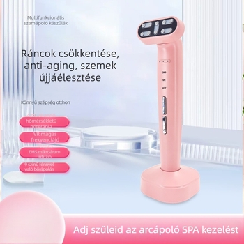 Szemkörnyék masszírozó EMS mikroárammal, negatív ionokkal és fényterápiával – bőrmegújítás, sötét körök csökkentése, IPX7 vízálló, hordozható, beépített akkumulátor