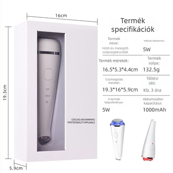 Arc- és szemmasszírozó fotóterápiával, 3 az 1-ben, meleg és hideg funkcióval, hordozható otthoni eszköz, beépített 1000–1200 mAh akkumulátor