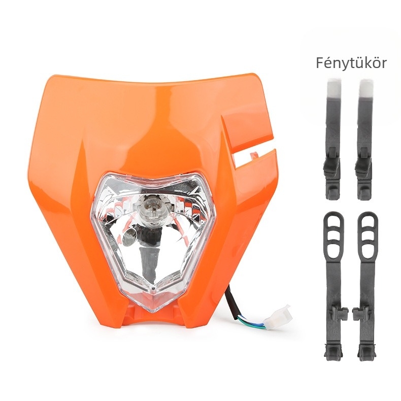 Off-road motorkerékpár első fényszóró Ghost Mask burkolattal, 35W, 12V, 30000 lm, 50000 h élettartam
