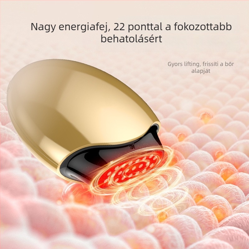 Otthoni LED arcfiatalító és masszázs készülék rezgő melegítéssel és kollagén technológiával, fehérítés és bőrfelújítás, IPX7 vízálló, beépített 1200-2000 mAh akkumulátor