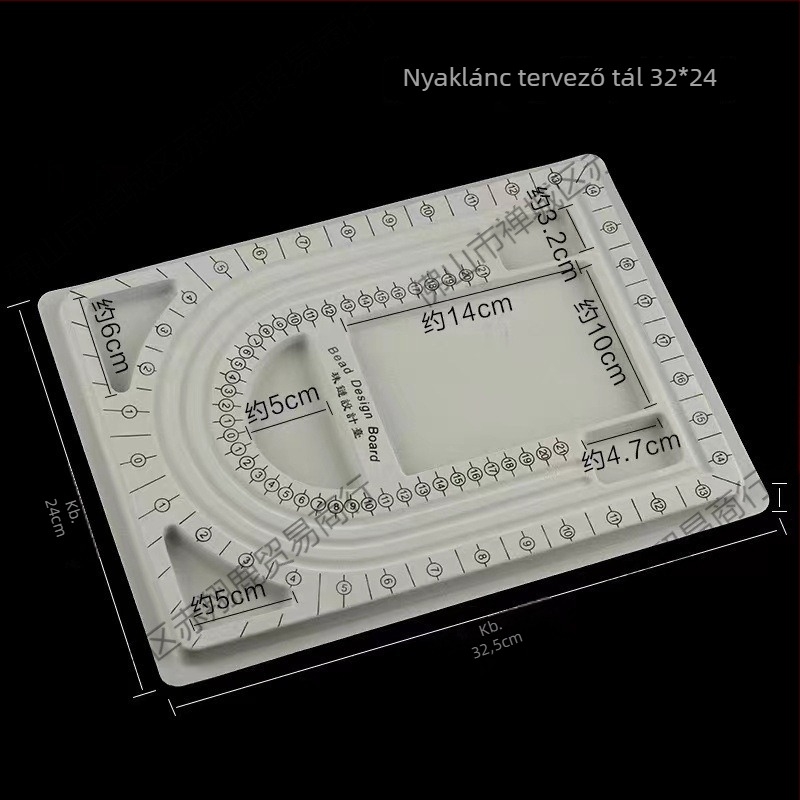 Gyöngy mérő korong - négyzet alakú PE eszköz dizájn-skálával