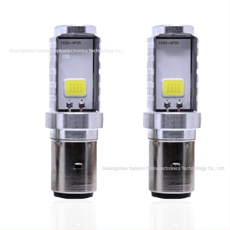 LED motorkerékpár fényszóró kétoldali beépített COB spotokkal, 12V, 900-1100 lm, 3.9 W, kompatibilis H4/PX15D/BA20D