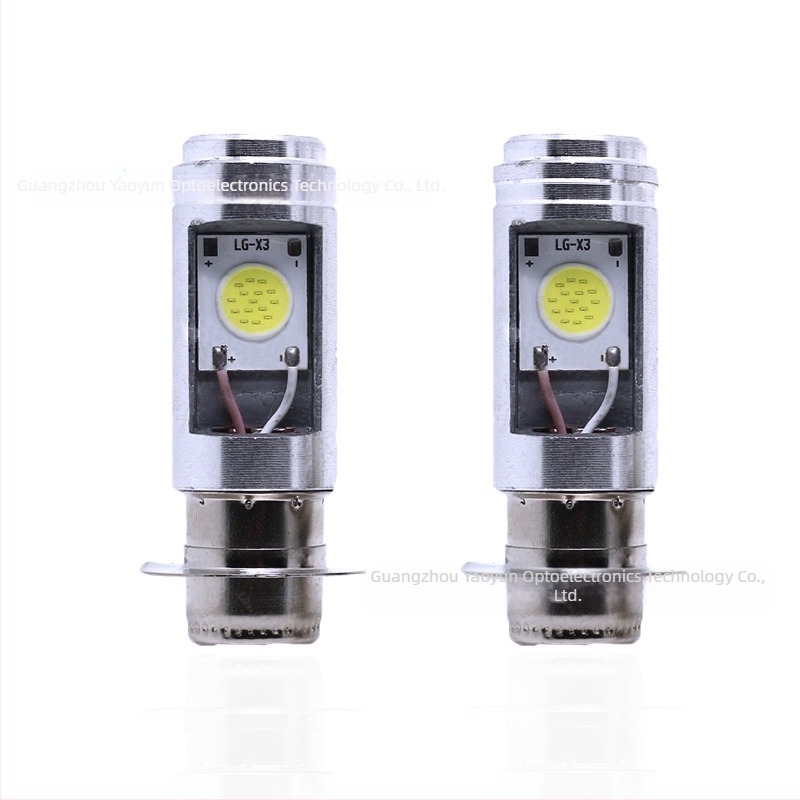 LED motorkerékpár fényszóró kétoldali beépített COB spotokkal, 12V, 900-1100 lm, 3.9 W, kompatibilis H4/PX15D/BA20D
