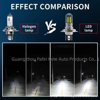 AMS LED motorkerékpár fényszóró H4/BA20D/P15D, 3014 LED, 3W, 12V, IP67