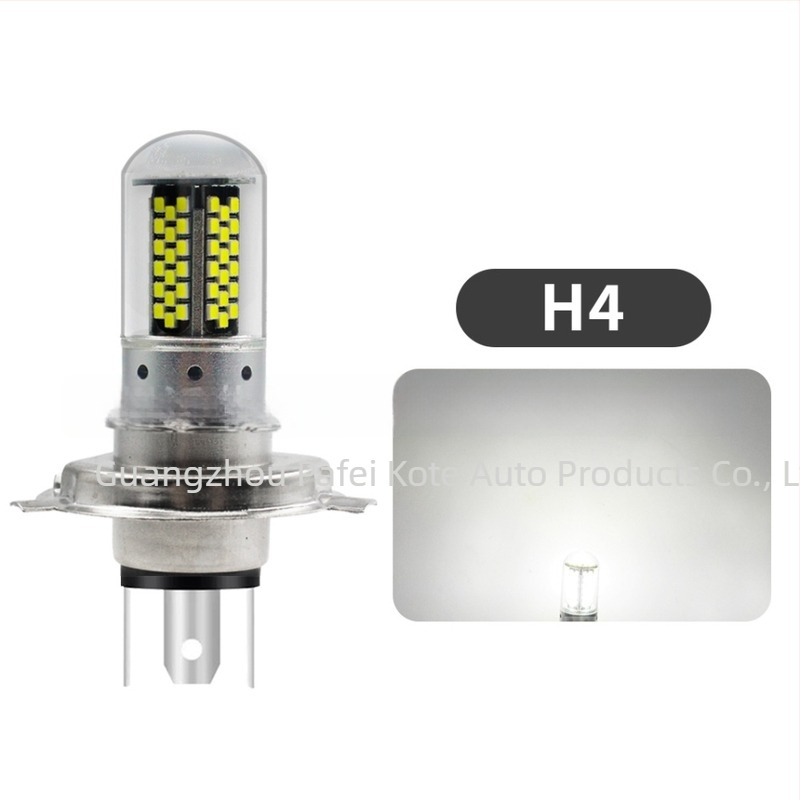 AMS LED motorkerékpár fényszóró H4/BA20D/P15D, 3014 LED, 3W, 12V, IP67
