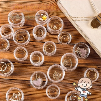 5‑rétegű utazó ékszer tároló doboz, átlátszó műanyag szervező, hordozható és porálló, asztali használatra