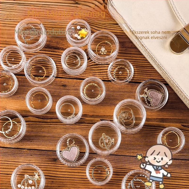 5‑rétegű utazó ékszer tároló doboz, átlátszó műanyag szervező, hordozható és porálló, asztali használatra