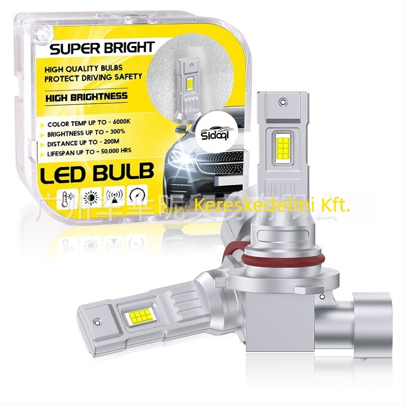 LED autó lámpa és ködfény CSP közvetlen csatlakozással H11/H8/HB3 9005/9006 12V 6000K 50000h