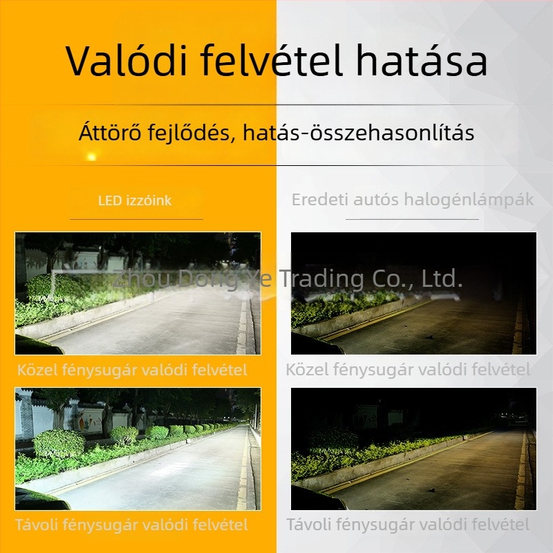 LED autó lámpa és ködfény CSP közvetlen csatlakozással H11/H8/HB3 9005/9006 12V 6000K 50000h
