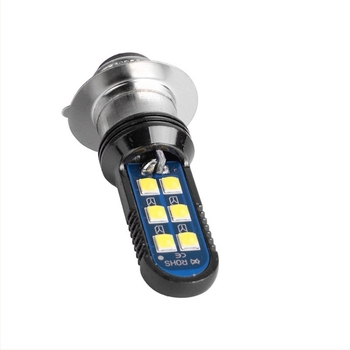 Motorkerékpár LED fényszóró H4 BA20D PX15D, 3030 LED-ek, 12W, 860lm, 8-80V