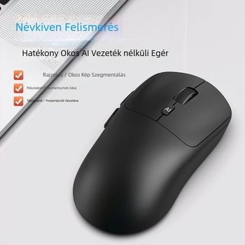 Vezeték nélküli AI hangegér V18 — Fordítás és AI asszisztens (2.4G+Bluetooth, 3500dpi, 3 gomb, USB, 10 m hatótáv)