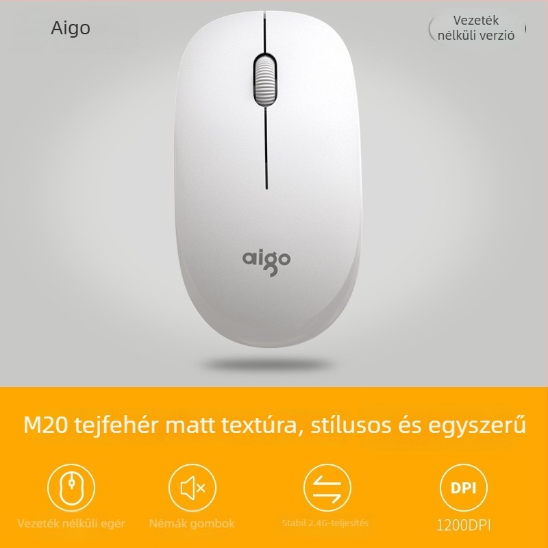 Patriot M20 Vezeték nélküli optikai egér intelligens alvó mód, matt felület, akkumulátor mellékelve