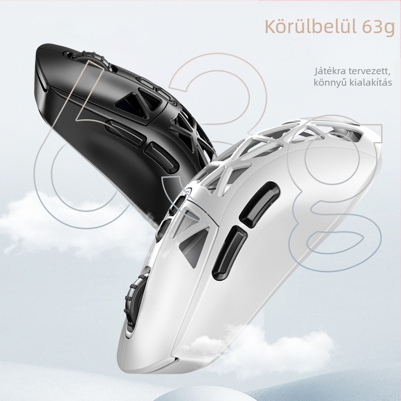 Carving G17 vezeték nélküli gamer egér, 10000 DPI, 7 gomb, 3-módú csatlakozás (kábellel, Bluetooth, 2.4G), USB interfész, ergonómikus kialakítás