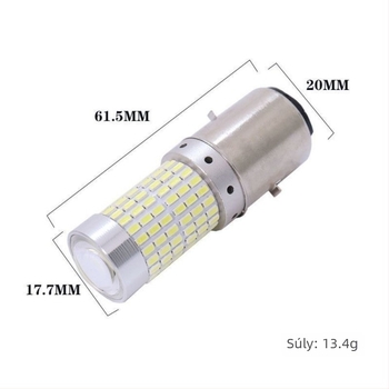 Tcyato Motorkerékpár Fényszóróizzó H4 P15D BA20D, 144 SMD, Szuper fényes fehér LED 12V