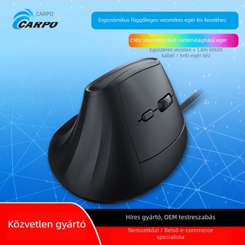 Vertikális ergonómikus optikai egér – USB/Bluetooth kettős mód, 4000 DPI, 6 gomb, modell V902