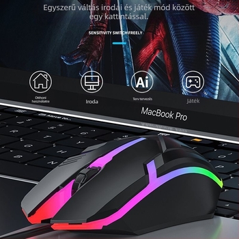 Vezetékes optikai egér USB interfésszel, 2 gombos