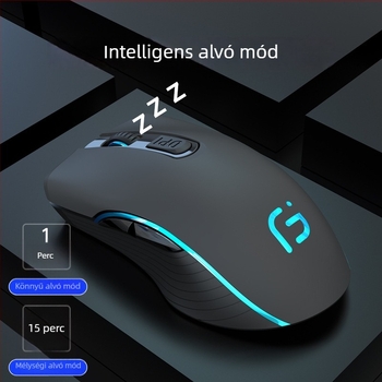 Vezeték nélküli optikai egér, újratölthető, kétüzemmódban Bluetooth és 2.4G, 2400dpi, 6 gomb, USB interfész, laptophoz