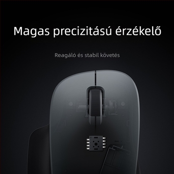 Vezeték nélküli optikai egér, 1200dpi, 2 gomb, 2.4G USB-vevő, asztali számítógépekhez, működik egy AA elemről