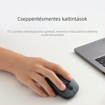 Vezeték nélküli optikai egér, 1200dpi, 2 gomb, 2.4G USB-vevő, asztali számítógépekhez, működik egy AA elemről