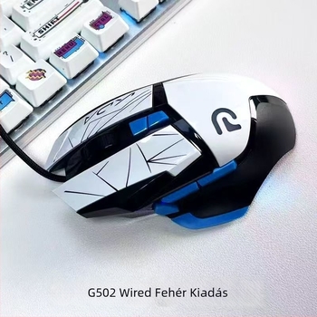 Optikai kábeles USB gaming egér, 7200 DPI, 12 gomb, 1,8 m kábel, ergonómikus kialakítás