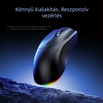 Crack X3 Bluetooth vezeték nélküli egér kétmódú és töltőbázissal, könnyű laptopos játék- és e-sport egér