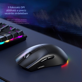 Crack X3 Bluetooth vezeték nélküli egér kétmódú és töltőbázissal, könnyű laptopos játék- és e-sport egér