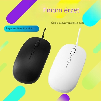 Vezetékes USB egér hanggal – otthonra és irodába, asztali számítógéphez és laptophoz, univerzális USB gaming egér