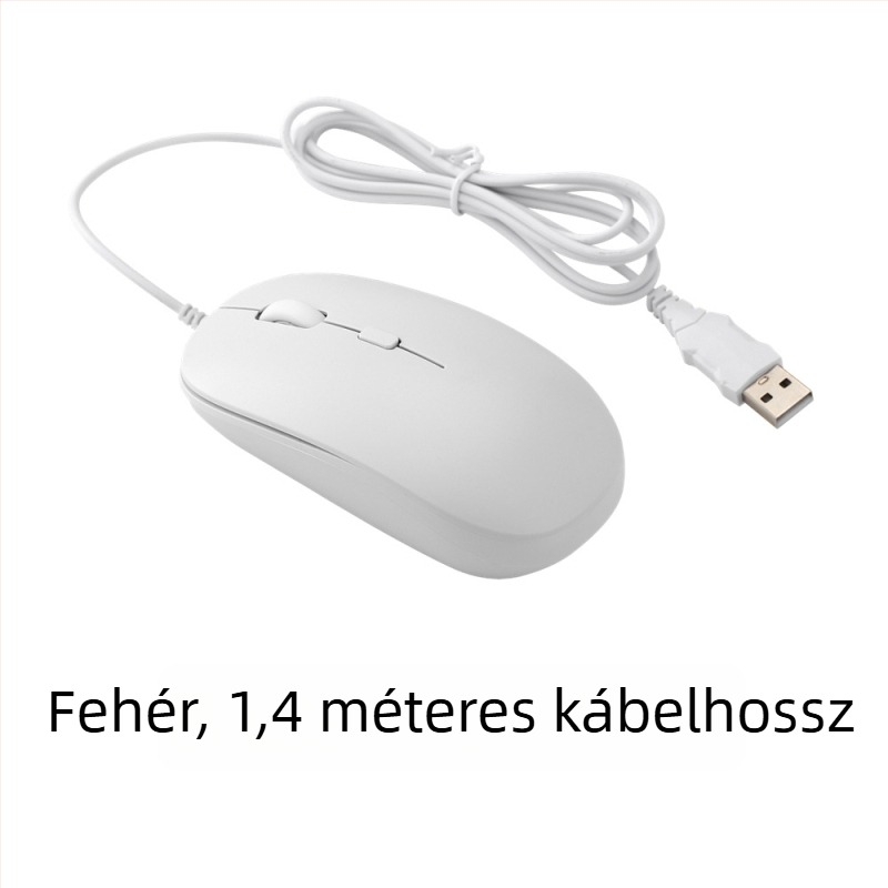 Vezetékes USB egér hanggal – otthonra és irodába, asztali számítógéphez és laptophoz, univerzális USB gaming egér