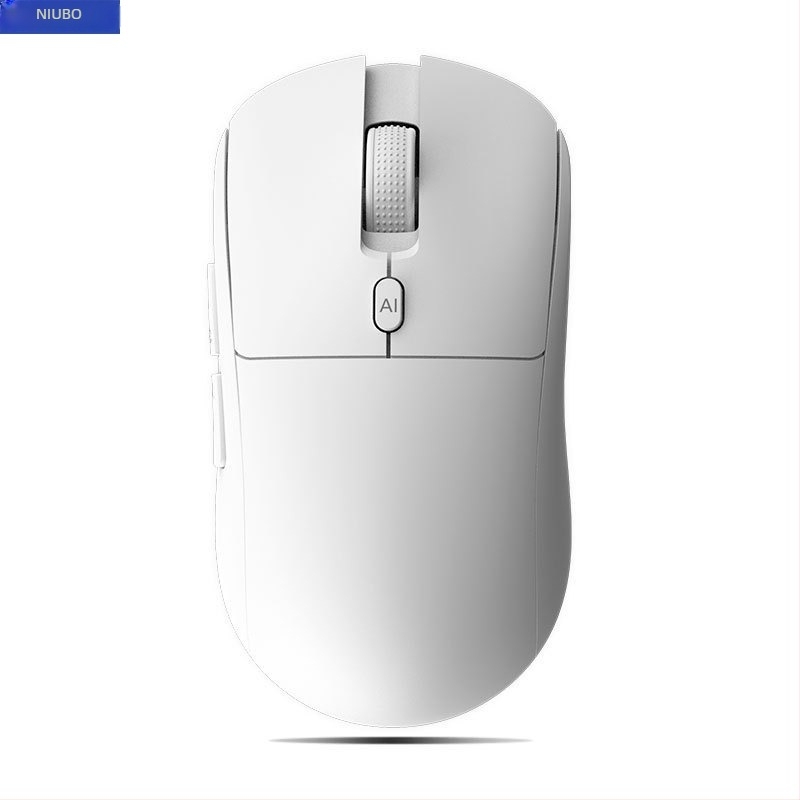 Kettős üzemmódú vezeték nélküli egér: Bluetooth + 2,4 GHz, újratölthető, 4000 DPI, 6 gomb, Ergonomikus kialakítás