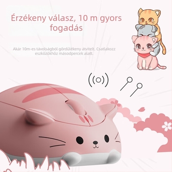 Fényes vezeték nélküli egér laptopokhoz, 9 gomb, 1000 DPI, 2.4G + Bluetooth, PS/2 interfész