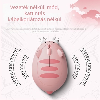 Fényes vezeték nélküli egér laptopokhoz, 9 gomb, 1000 DPI, 2.4G + Bluetooth, PS/2 interfész