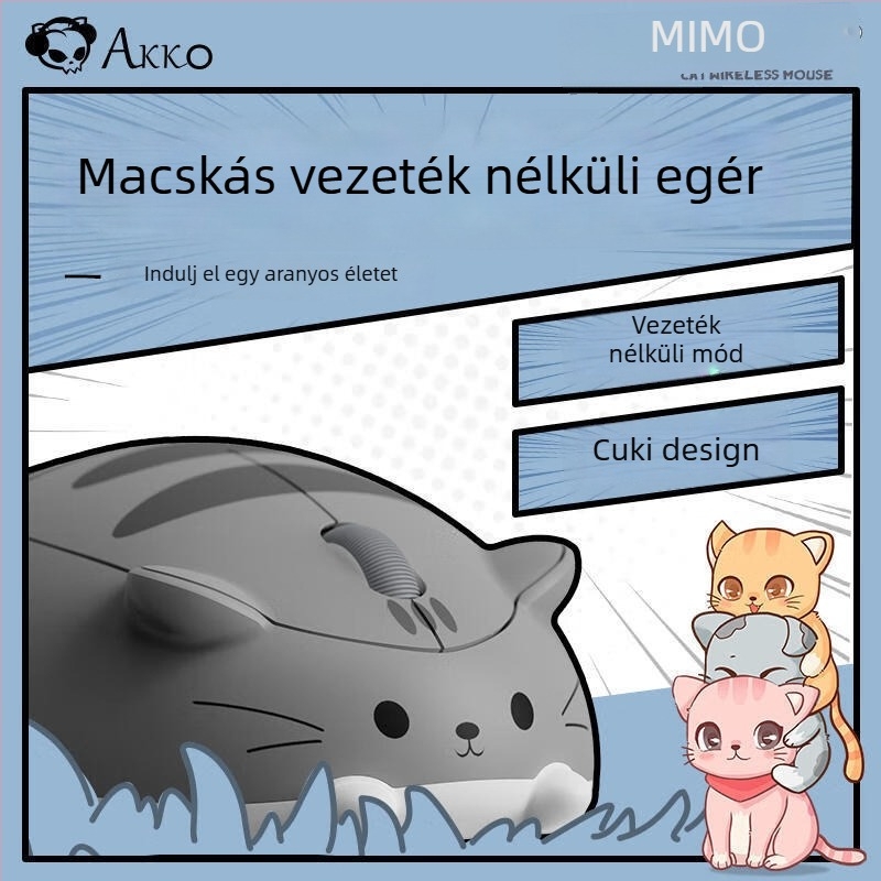 Fényes vezeték nélküli egér laptopokhoz, 9 gomb, 1000 DPI, 2.4G + Bluetooth, PS/2 interfész
