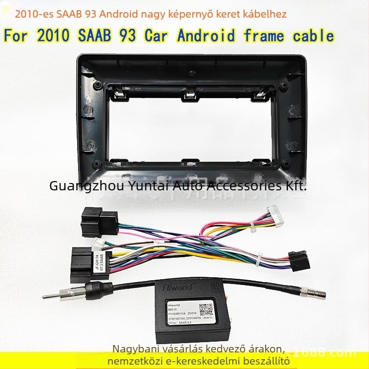 Saab 2010 Android navigációs fascia panel retrofit modul – SA-01, Evoresn/Yisen; Anyag: műanyag keret; Saab-kompatibilis; Audió módosítás