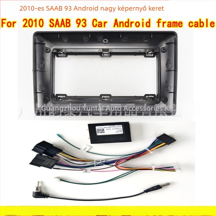 Saab 2010 Android navigációs fascia panel retrofit modul – SA-01, Evoresn/Yisen; Anyag: műanyag keret; Saab-kompatibilis; Audió módosítás
