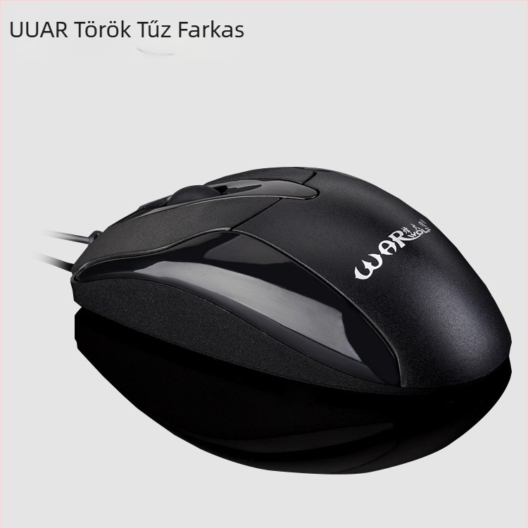 Vezetékes USB egér, 1200 DPI, 3 gomb, ergonomikus, 1,5 m kábel, asztali számítógéphez