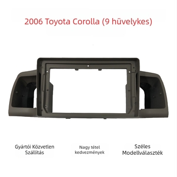 Android navigációs keret Toyota Corolla 07-12, nagy képernyő, műanyag, modell 001
