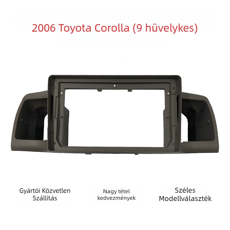 Android navigációs keret Toyota Corolla 07-12, nagy képernyő, műanyag, modell 001