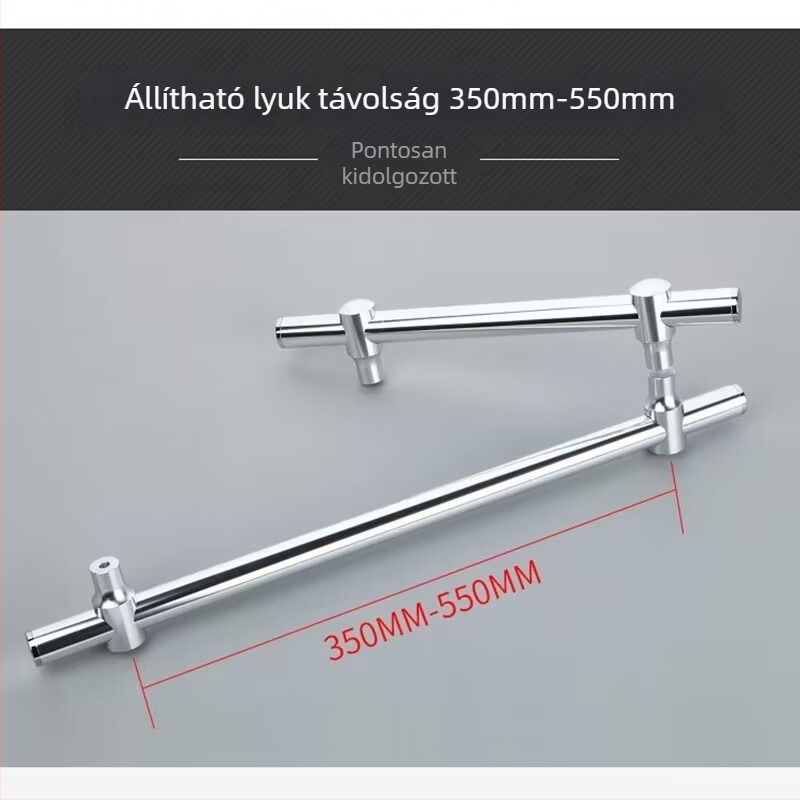 Üveg zuhanyajtó fogantyú, alumínium ötvözet, állítható lyukköz, testreszabható feldolgozás, modern minimalista stílus