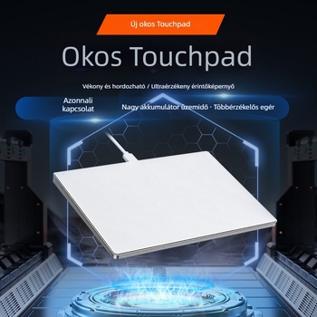 JOMAA kábeles touchpad USB interfészzel laptopokhoz és asztali számítógépekhez, 1600dpi, 2 gomb, ergonikus kialakítás, működési távolság 0,8 m
