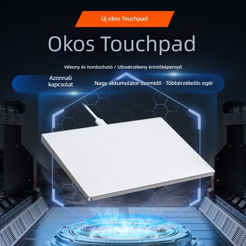 JOMAA kábeles touchpad USB interfészzel laptopokhoz és asztali számítógépekhez, 1600dpi, 2 gomb, ergonikus kialakítás, működési távolság 0,8 m