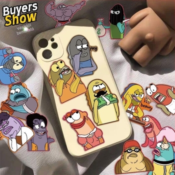 Karikatúra matricák telefonokhoz és jegyzetfüzetekhez, papíralapú anyag, nyomtatás, logó nélküli