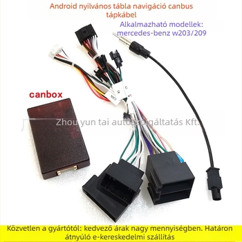 Android navigációs töltőkábel Mercedes-Benz W203/W209/S320/R350/B200/W211 – BN-02, tiszta réz, Evoresn/Yisen